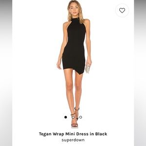 Superdown Black Halter Dress